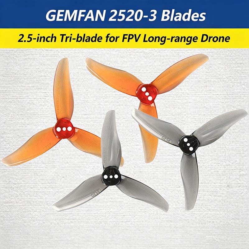 Gemfan Hurricane 2520-3 2.5-in - đánh giá và giá Fpv Drone Propeller
